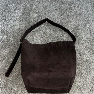 Suede brown purse made in India
